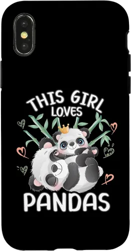Vista 5 de This Girls Loves Pandas' for Teen Girls Case for iPhone 17