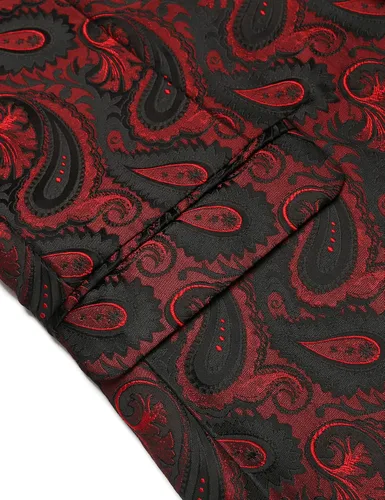 Vista 5 de COOFANDY - Chaqueta de esmoquin para hombre, diseño floral con estampado de cachemira