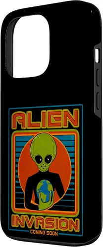 Vista 23 de Funda para iPhone 13 Pro Max Alien Invasion 1984 Tech Noir Distopía
