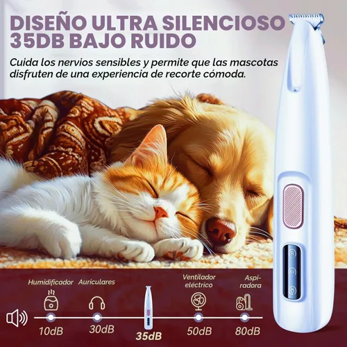 Vista 6 de Cortador de patas para perros, gatos, conejos con luz LED, uso de mascotas (blanco)