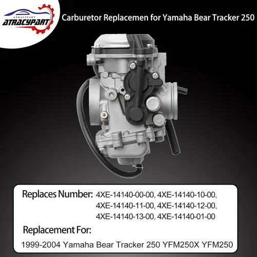 Vista 3 de Reemplazo de carburador para Yamaha Bear Tracker 250 YFM250 YFM250X 1999-2004