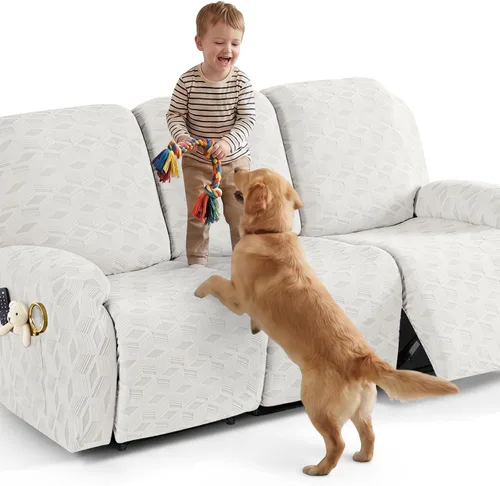 Vista 14 de TAOCOCO Funda para Reclinable de 3 Piezas, Fundas para Silla Reclinable, Funda Elástica de Jacquard para Silla Reclinable, Protector de Muebles