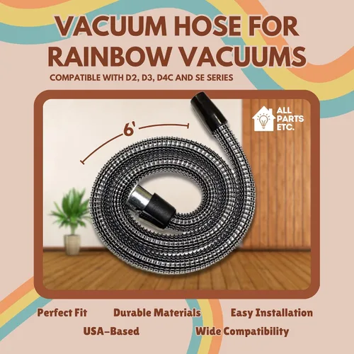 Vista 2 de Manguera de vacío para aspiradoras arcoíris compatible con accesorios de aspiradoras arcoíris de las series D2, D3, D4C y SE, piezas de repuesto