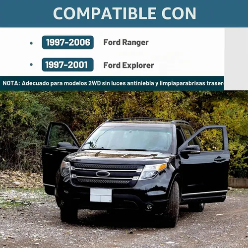 Vista 2 de KUAFU Panel de radio central para salpicadero, bisel de panel de instrumentos, compatible con Ford Ranger 1997-2006 1997-2001 Ford Explorer 2WD sin