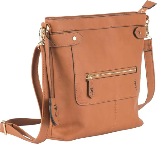 Vista 15 de Browning Women's Concealed Carry Catrina Purse, Premium Holstered Handbag With Safety Locking Option Marrón desteñido