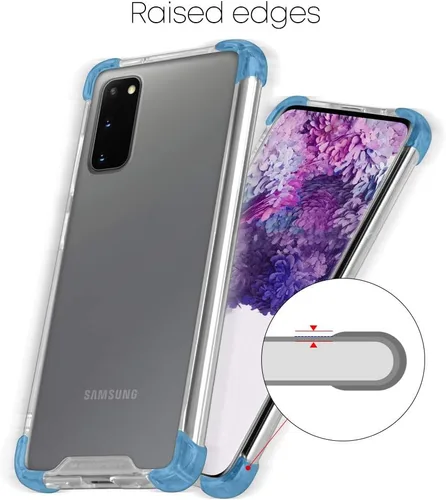 Vista 4 de GOOSPERY Funda para Galaxy S20, cubierta protectora transparente con esquinas reforzadas, funda híbrida delgada a prueba de golpes para Samsung
