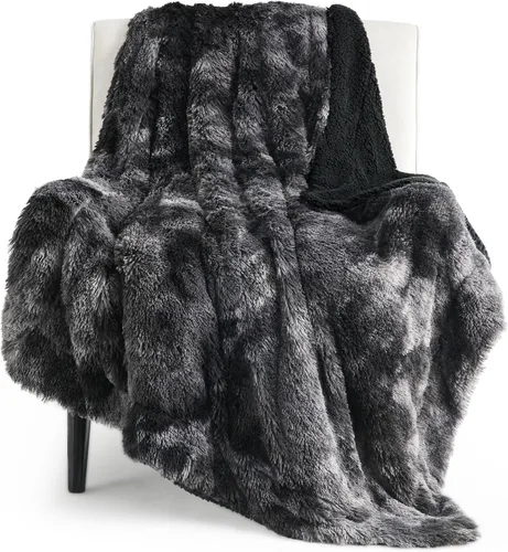 Vista 49 de Bedsure GentleSoft Manta de Tiro de Piel Sintética Esponjosa y Suave para Sofá, Forro Polar Sherpa Suave Regalos Acogedores para Mujeres, Manta