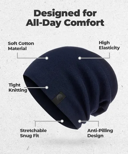 Vista 4 de Gorro cálido y holgado Gorro diario deliciosamente suave en cuchillo fino