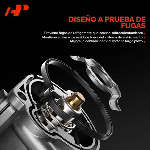 Vista 4 de A-Premium Conjunto de carcasa de termostato de refrigerante de motor de aluminio mejorado con sensor y junta tórica compatible con Chevy Cruze