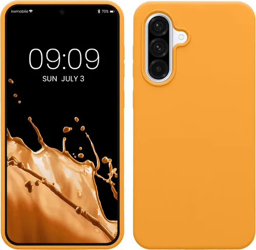 Vista 149 de kwmobile Funda Compatible con Samsung Galaxy A14 5G - Funda de teléfono de TPU y silicona con acabado suave - Verde Lima