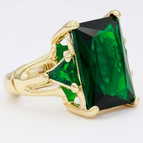 Vista 8 de Lavencious Anillos grandes y radiantes con piedras CZ elásticas para mujer, talla 7-9
