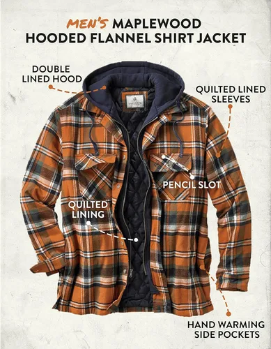 Vista 4 de Legendary Whitetails Men's Maplewood Hooded Shirt Jacket