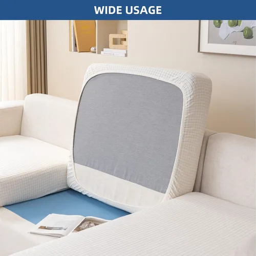 Vista 7 de Eismodra - Funda de sofá modular y en forma de L, funda para chaise longue, funda elástica mágica para sofá de 3 cojines en forma de L, funda