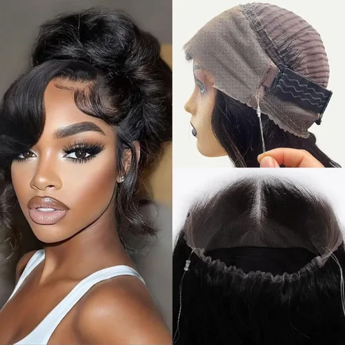 Vista 29 de Aaliweya Pelucas de cabello humano ondulado con cierre de encaje suizo real HD de 5 x 5 para mujer, densidad 15A, 200%, sin pegamento, con cordón