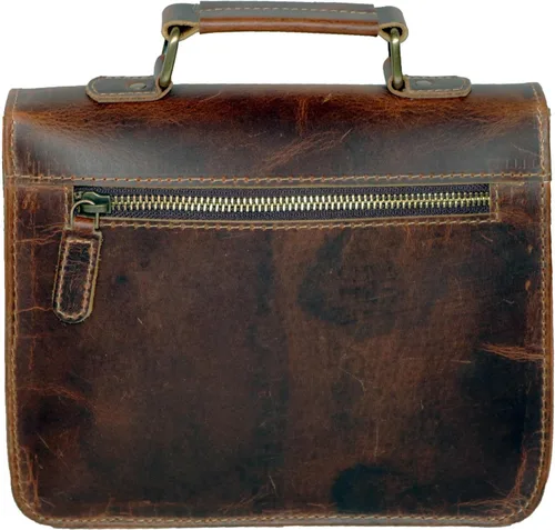 Vista 7 de jaald Bolso de mensajero de cuero pequeño bolso de hombro bolso de mensajero vintage para mujeres y hombres bolso (7 x 9)