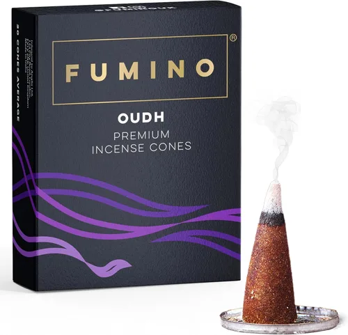 Vista 12 de Fumino® Conos de incienso fresco Autumn Breeze 20 por caja, fragancia Masala Agarbatti Joss para relajación y meditación, decoración del hogar