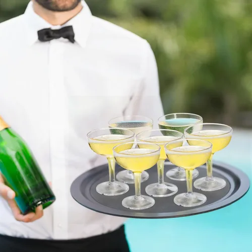 Vista 9 de Peohud Juego de 20 vasos de cóctel Coupé, vasos pequeños de martini acrílicos de 5 onzas, tazas de champán reutilizables para fiestas, hogar, bar