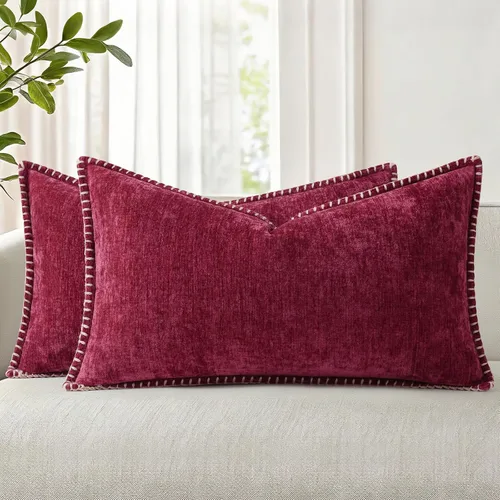 Vista 47 de decorUhome Juego de 2 fundas de almohada de felpilla suave y acogedora de otoño de 12 x 12 pulgadas, fundas decorativas modernas de terciopelo Aqua