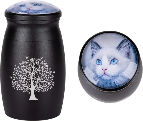 Vista 30 de Bivei Urnas pequeñas para cenizas humanas, urna personalizada de recuerdo con foto y texto para hombres y mujeres, mini urnas para adultos