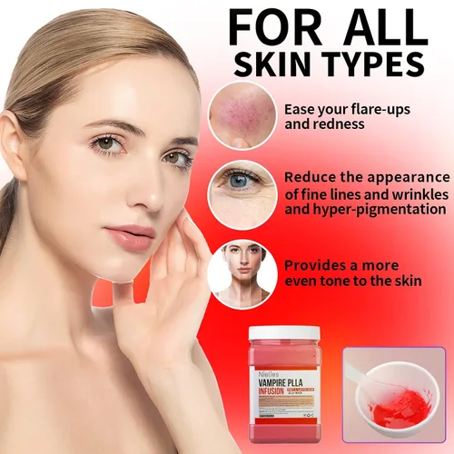 Vista 2 de Máscara de gelatina de vampiro + ácido hialurónico, cuidado de la piel facial, máscara de hidrojelia, máscara facial para tratamientos faciales