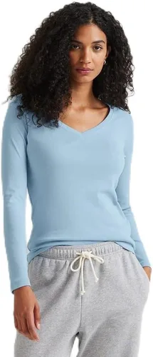 Vista 16 de Eddie Bauer Camiseta de manga larga con cuello en V para mujer Med Htr Gray