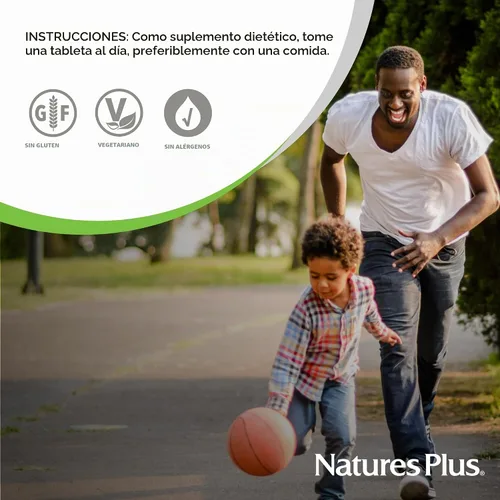Vista 6 de NaturesPlus Mega B-100 Complex - 60 tabletas de liberación sostenida - Complejo B equilibrado - Soporte energético - Vegetariano, sin gluten - 60
