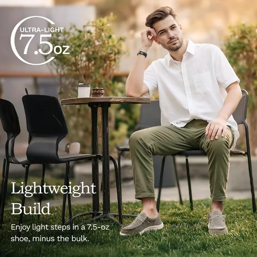 Vista 7 de Bruno Marc Mocasines casuales con soporte de arco para hombre Caqui