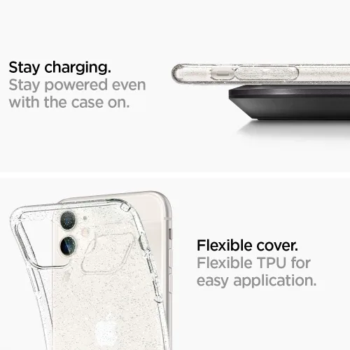Vista 6 de Spigen Purpurina de cristal líquido diseñada para iPhone 11 (2019) - Cuarzo de cristal