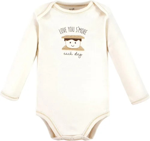 Vista 4 de Touched by Nature baby-girls Organic Cotton Long-sleeve Bodysuits