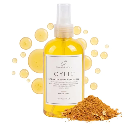 Vista 10 de QTICA Oylie Spray On Total Repair - Aceite corporal ligero en aerosol con jojoba natural y aceite de argán para una humedad instantánea, acabado