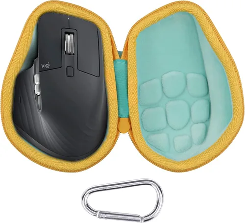 Vista 4 de co2CREA Funda de viaje rígida de repuesto para mouse inalámbrico Logitech MX Master 2S (funda negra + interior gris)