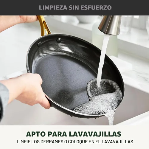 Vista 5 de GreenPan Swift - Sartén antiadherente de 8 pulgadas, utensilios de cocina de cerámica sin PFAS, aptos para lavavajillas y horno/asador hasta 600 °F