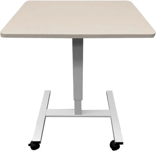 Vista 3 de BodyBilt® Escritorio rodante para portátil con ruedas bloqueables [25.625 x 18.875 pulgadas] Estación de trabajo móvil de pie con resorte para Negro