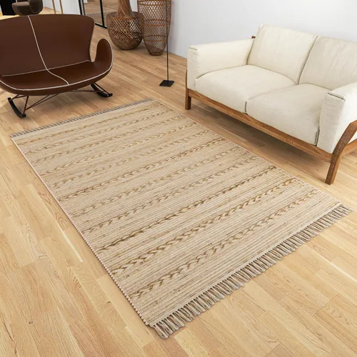 Vista 29 de Eco Crave Alfombra de pasillo de yute de 2,6 x 8 pies – Alfombra de diseño geométrico 100% natural de yute trenzada a mano, alfombra de acento