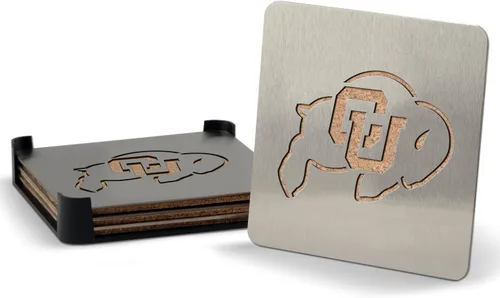 Vista 53 de YouTheFan NCAA Boasters, juego de posavasos de 4 piezas