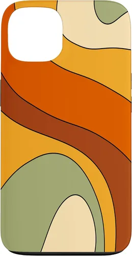 Vista 7 de Retro Liquid Swirl Rainbow 70s Aesthetic Boho Burnt Orange Case for iPhone 17