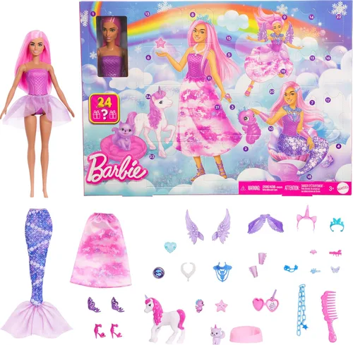 Vista 7 de Calendario de Adviento de muñecas Barbie con 24 accesorios