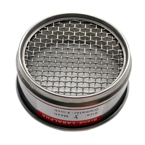 Vista 22 de LABALPHA Bandeja para tamices de laboratorio con tapa, 4'' de diámetro, acero inoxidable 304