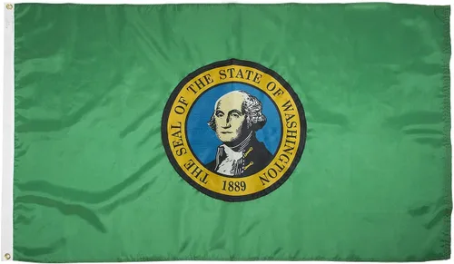 Vista 57 de FlagSource Bandera del estado de Alabama, material de nailon 200D con certificación FMAA, resistente, fabricada en Estados Unidos, resistente a