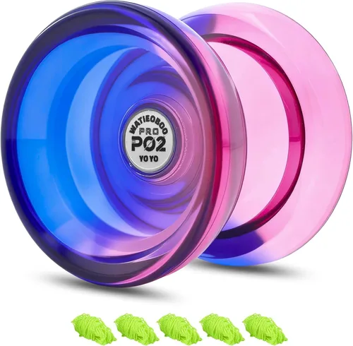 Vista 14 de P02 PC para principiantes YoYo + Pro Metal yoyo Responsive Dual Mode Yo Yo Top Finger Spin, Yoyo Trucos de Yoyo, yoyo para principiantes y adultos