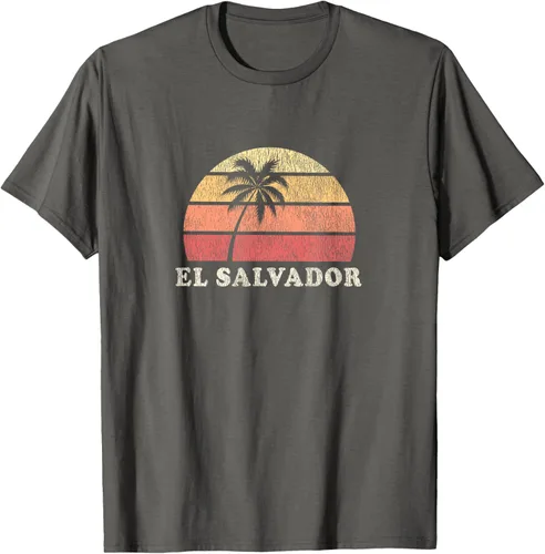 Vista 78 de El Salvador Vintage 70s Retro Throwback Design Camiseta, Azul
