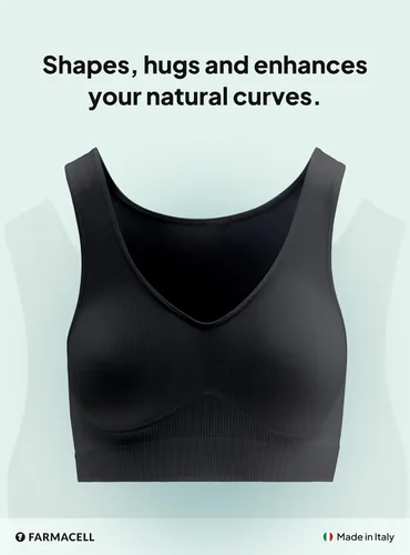 Vista 2 de Farmacell Brasier push-up sin varillas para mujer, sin costuras, hecho en Italia, 618