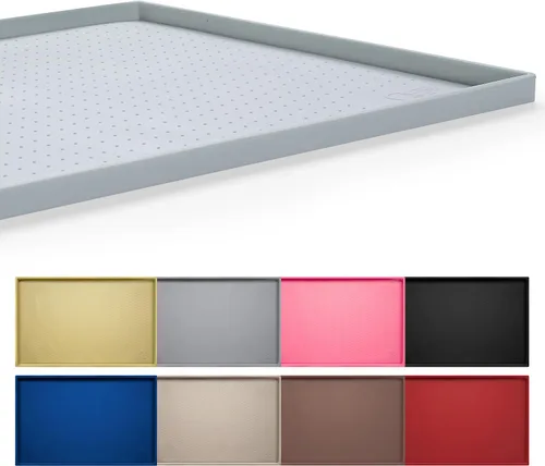 Vista 14 de Hubulk Tapete de alimentación para perros, 100% impermeable, de silicona de grado alimenticio, mantel individual para alimentos y agua para Negro