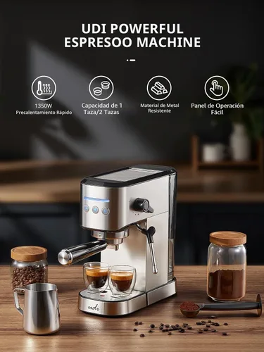 Vista 4 de UDI Máquina de café expreso, 20 bar de alta presión profesional