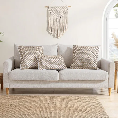 Vista 9 de Boho Living Jada - Funda decorativa para almohada, incluye acento, diseño tejido premium, decoración para sala de estar, (2) funda de almohada de 20