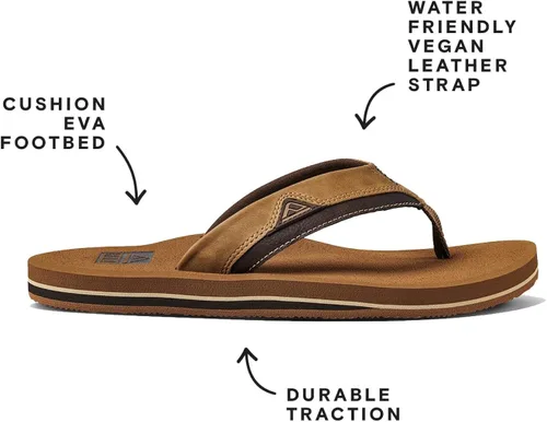 Vista 3 de Reef Chancletas Cushion Dawn para hombre, Bronce, 8