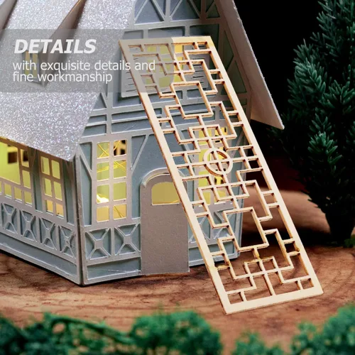 Vista 2 de jojofuny 4 piezas 1: 12 escala casa de muñecas miniatura divisor de habitación, muebles de pantalla plegable de estilo japonés de madera, decoración