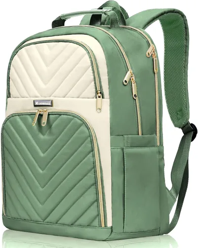 Vista 13 de Big Student Mochila Universitaria Mujeres Secundaria Escuela Secundaria Verde militar