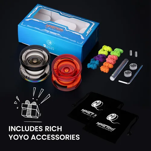 Vista 8 de MAGICYOYO K2 Responsive Yoyos para niños de 8 a 12 años, paquete de yoyo profesional de doble función con función de giro de dedo, yoyo profesional