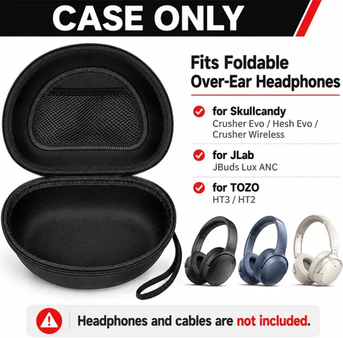 Vista 2 de Funda para auriculares Skullcandy Crusher/Hesh/Evo, para JLab JBuds Lux ANC Para TOZO HT3/HT2 Auriculares Bluetooth inalámbricos sobre la oreja
